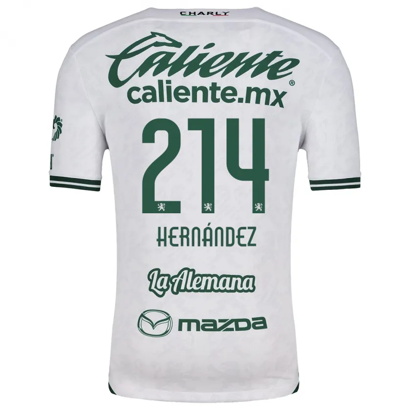 Danxen Mænd Iván Hernández #214 Hvid Grøn Udebane Spillertrøjer 2024/25 Trøje T-Shirt