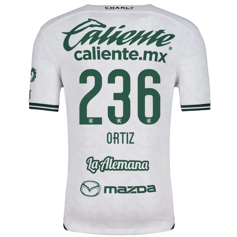 Danxen Mænd Youssef Ortiz #236 Hvid Grøn Udebane Spillertrøjer 2024/25 Trøje T-Shirt