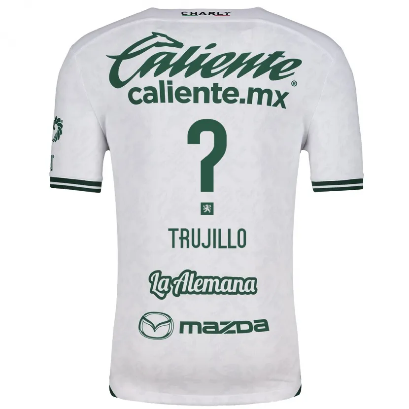 Danxen Mænd Diego Trujillo #0 Hvid Grøn Udebane Spillertrøjer 2024/25 Trøje T-Shirt