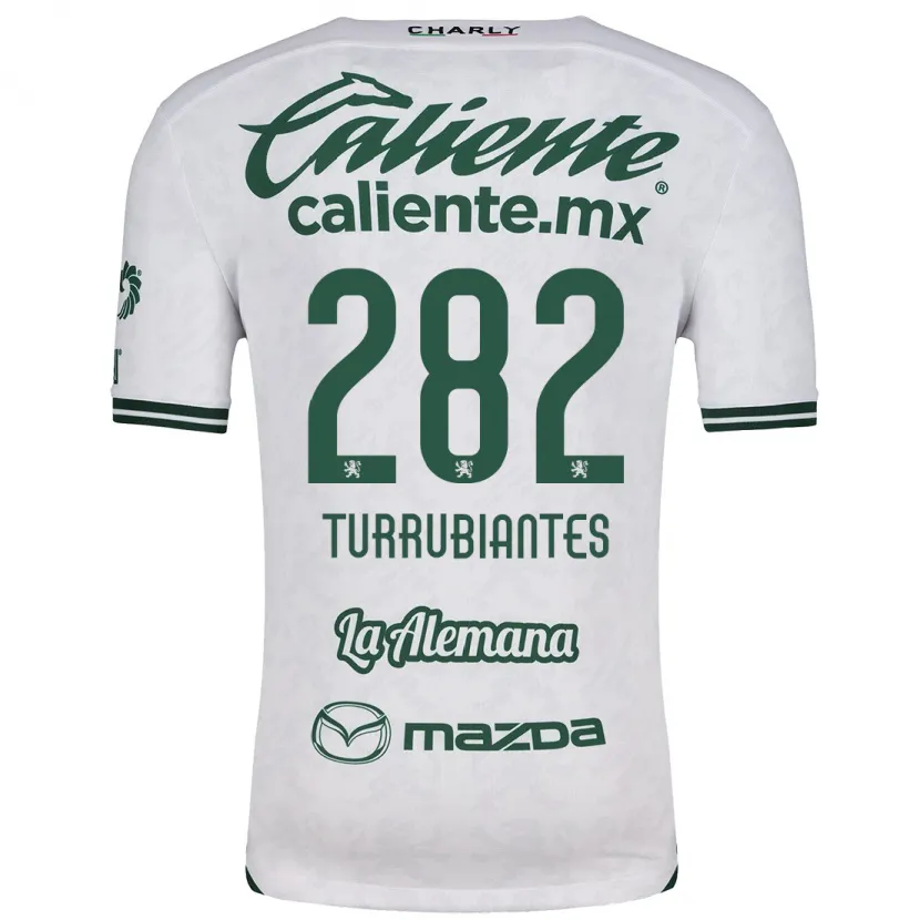 Danxen Mænd Abdon Turrubiantes #282 Hvid Grøn Udebane Spillertrøjer 2024/25 Trøje T-Shirt