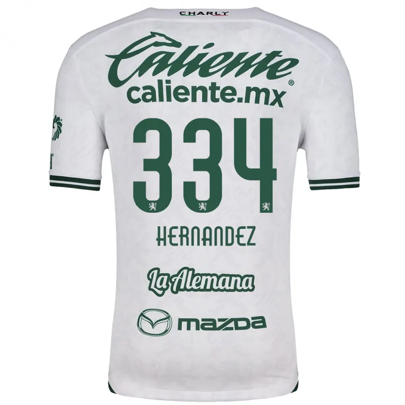 Danxen Mænd Alan Hernández #334 Hvid Grøn Udebane Spillertrøjer 2024/25 Trøje T-Shirt