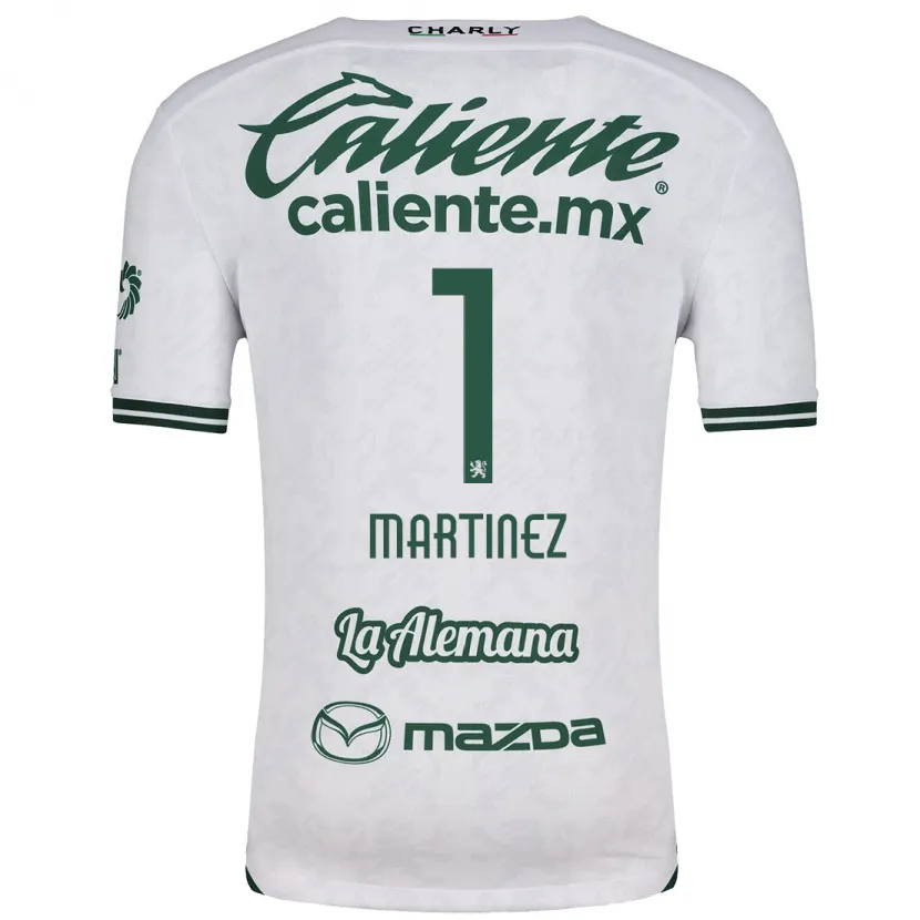 Danxen Mænd Angeles Martínez #1 Hvid Grøn Udebane Spillertrøjer 2024/25 Trøje T-Shirt