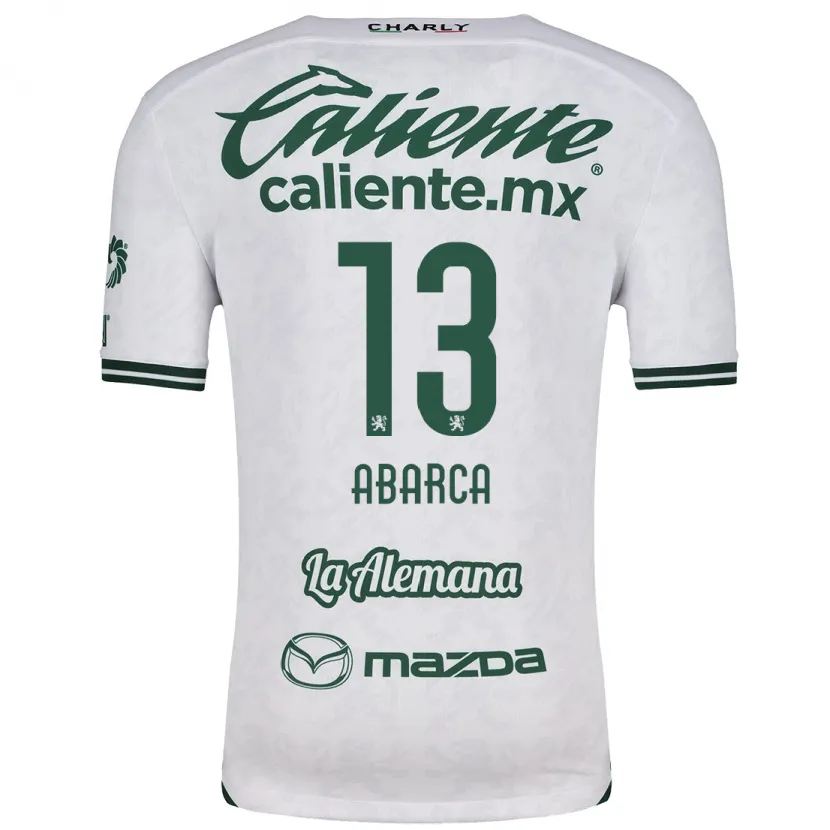 Danxen Mænd Vidalia Abarca #13 Hvid Grøn Udebane Spillertrøjer 2024/25 Trøje T-Shirt