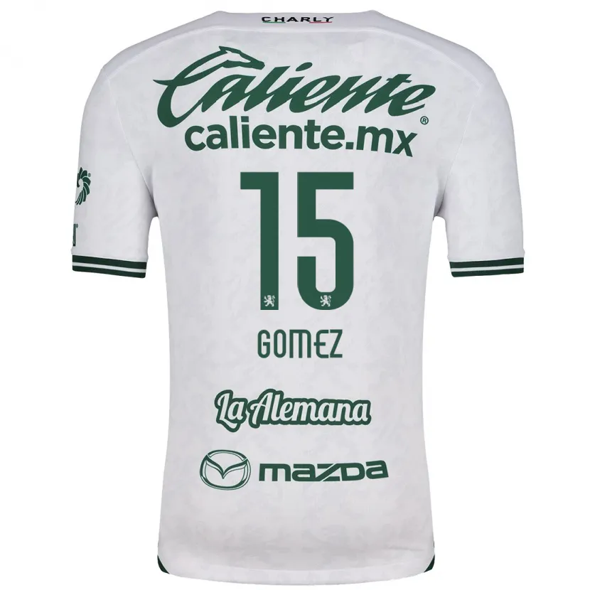 Danxen Mænd Paulina Gómez #15 Hvid Grøn Udebane Spillertrøjer 2024/25 Trøje T-Shirt