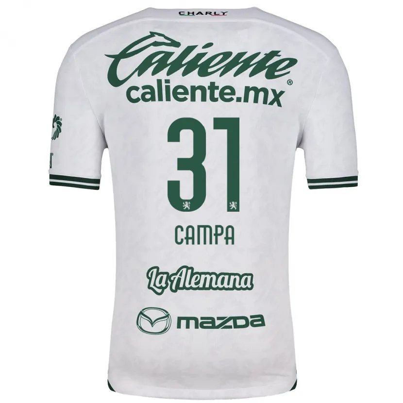 Danxen Mænd Marlyn Campa #31 Hvid Grøn Udebane Spillertrøjer 2024/25 Trøje T-Shirt