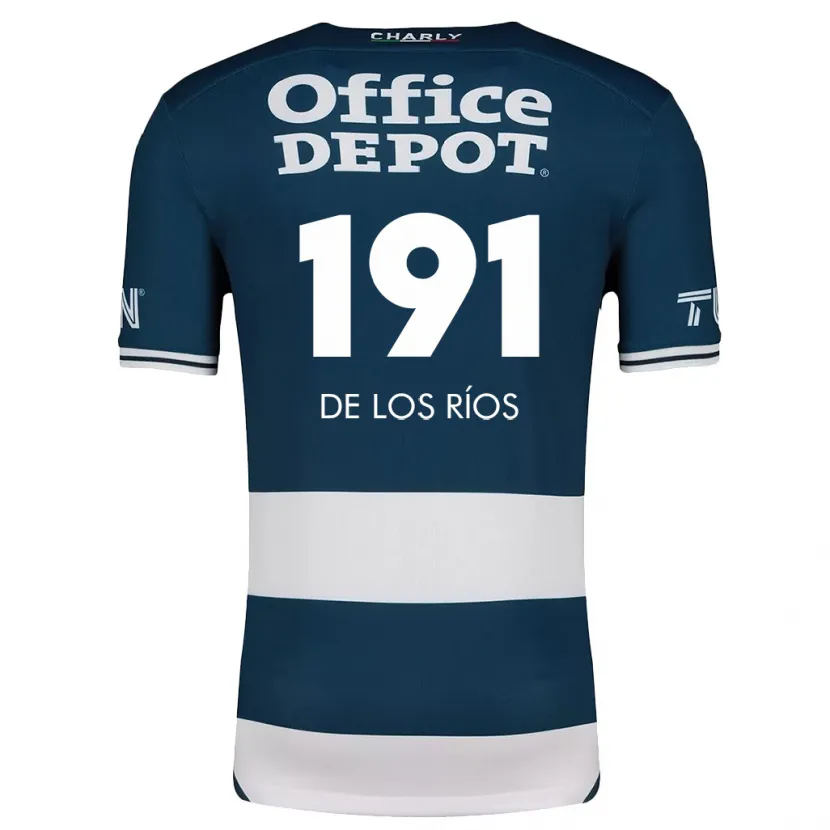 Danxen Kvinder Sergio De Los Ríos #191 Blå Hvid Hjemmebane Spillertrøjer 2024/25 Trøje T-Shirt