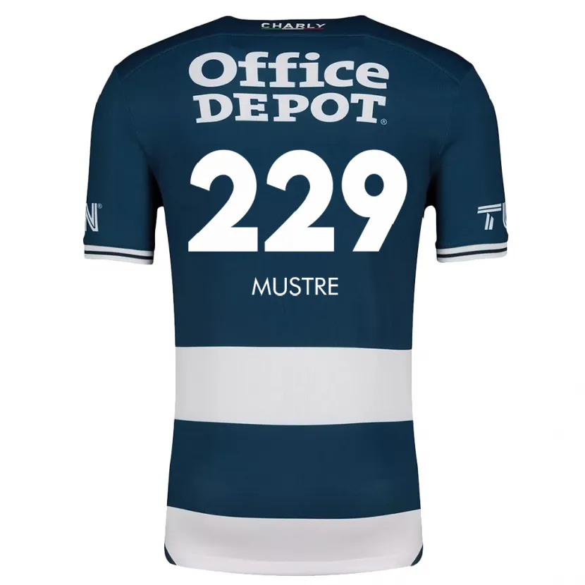 Danxen Kvinder Eduardo Mustre #229 Blå Hvid Hjemmebane Spillertrøjer 2024/25 Trøje T-Shirt