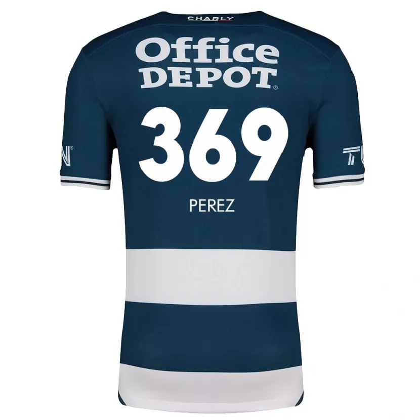 Danxen Kvinder Santiago Pérez #369 Blå Hvid Hjemmebane Spillertrøjer 2024/25 Trøje T-Shirt