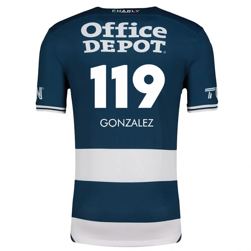 Danxen Kvinder Juan González #119 Blå Hvid Hjemmebane Spillertrøjer 2024/25 Trøje T-Shirt