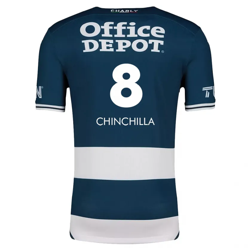 Danxen Kvinder Priscila Chinchilla #8 Blå Hvid Hjemmebane Spillertrøjer 2024/25 Trøje T-Shirt