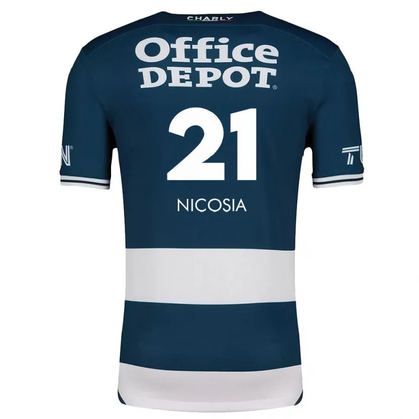 Danxen Kvinder Nina Nicosia #21 Blå Hvid Hjemmebane Spillertrøjer 2024/25 Trøje T-Shirt