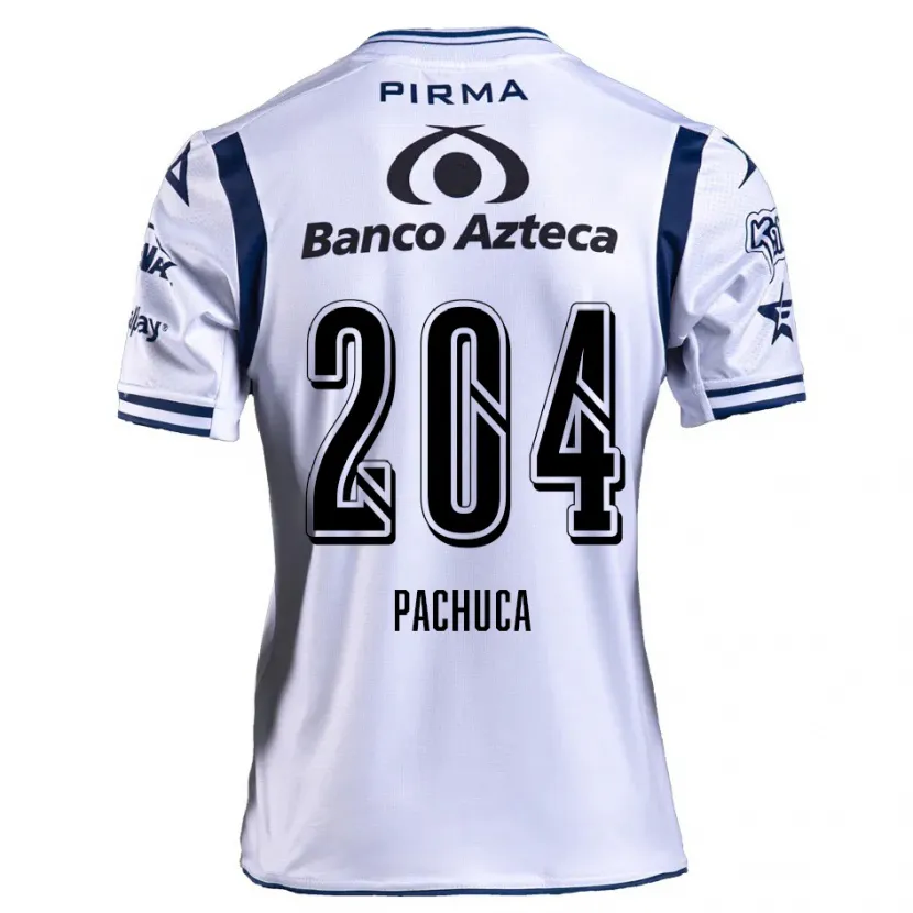 Danxen Kvinder José Pachuca #204 Hvid Marineblå Hjemmebane Spillertrøjer 2024/25 Trøje T-Shirt
