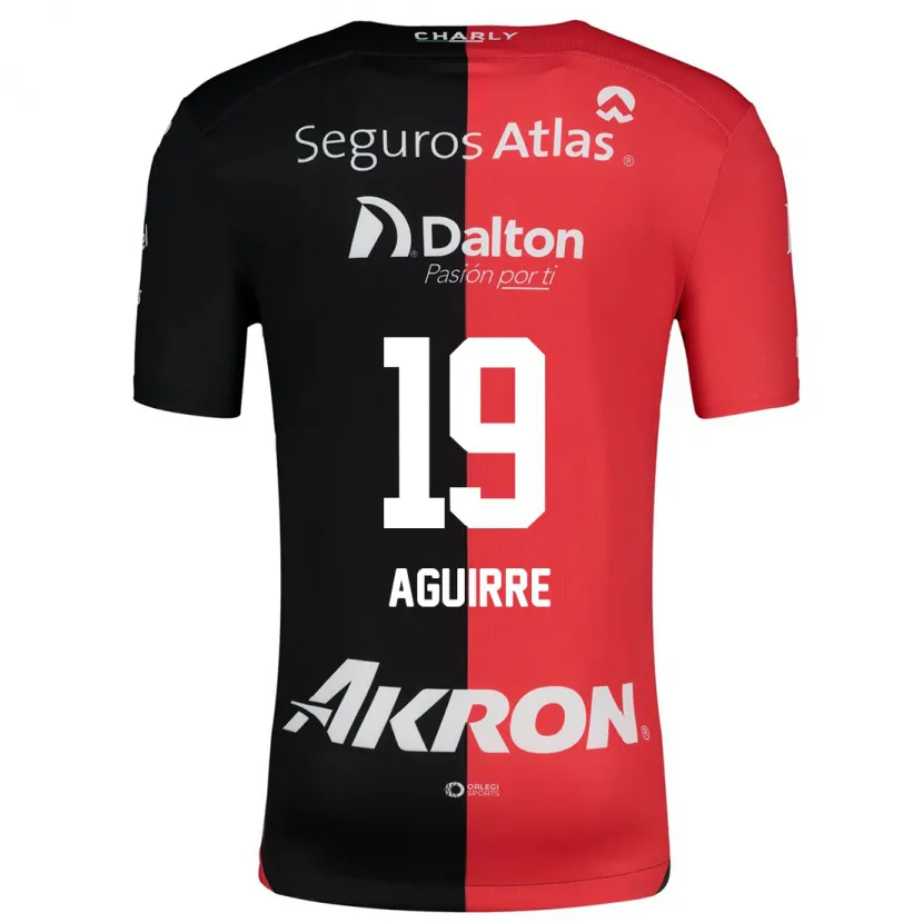 Danxen Kvinder Eduardo Aguirre #19 Rød Sort Hjemmebane Spillertrøjer 2024/25 Trøje T-Shirt