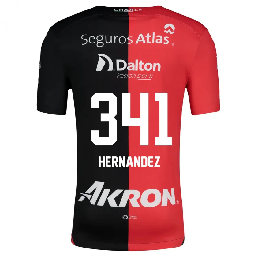 Danxen Kvinder Leonardo Hernández #341 Rød Sort Hjemmebane Spillertrøjer 2024/25 Trøje T-Shirt