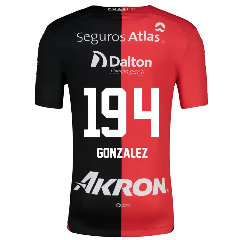 Danxen Kvinder Andrés González #194 Rød Sort Hjemmebane Spillertrøjer 2024/25 Trøje T-Shirt