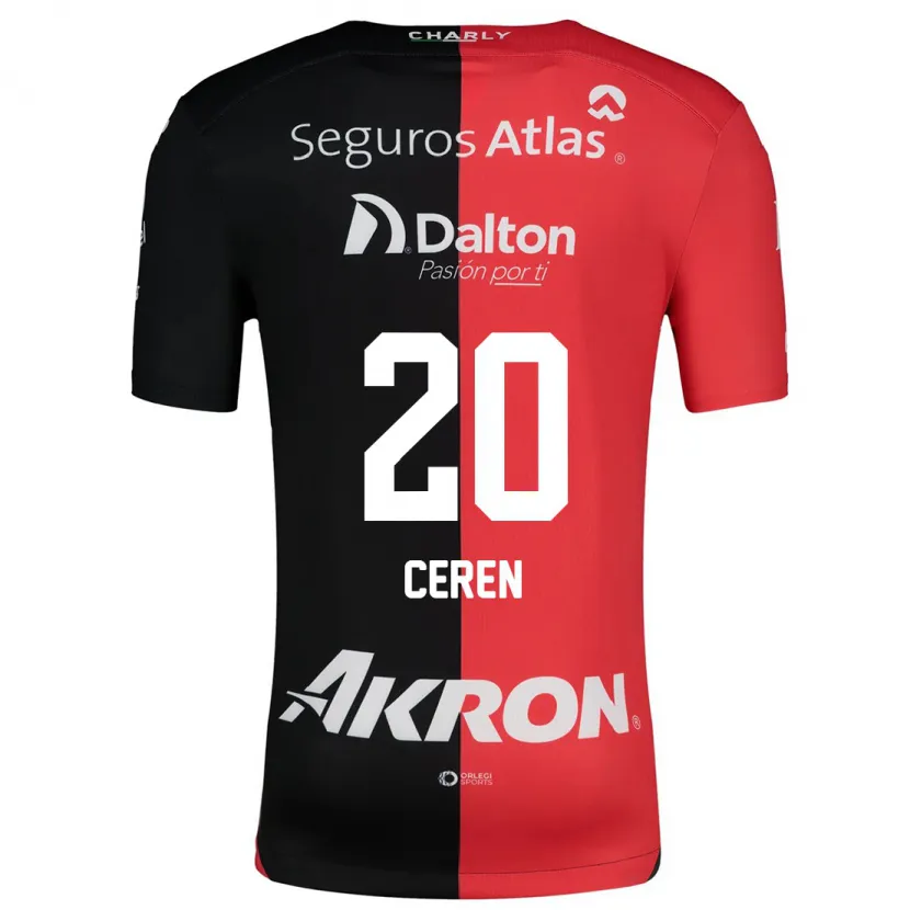 Danxen Kvinder Brenda Cerén #20 Rød Sort Hjemmebane Spillertrøjer 2024/25 Trøje T-Shirt