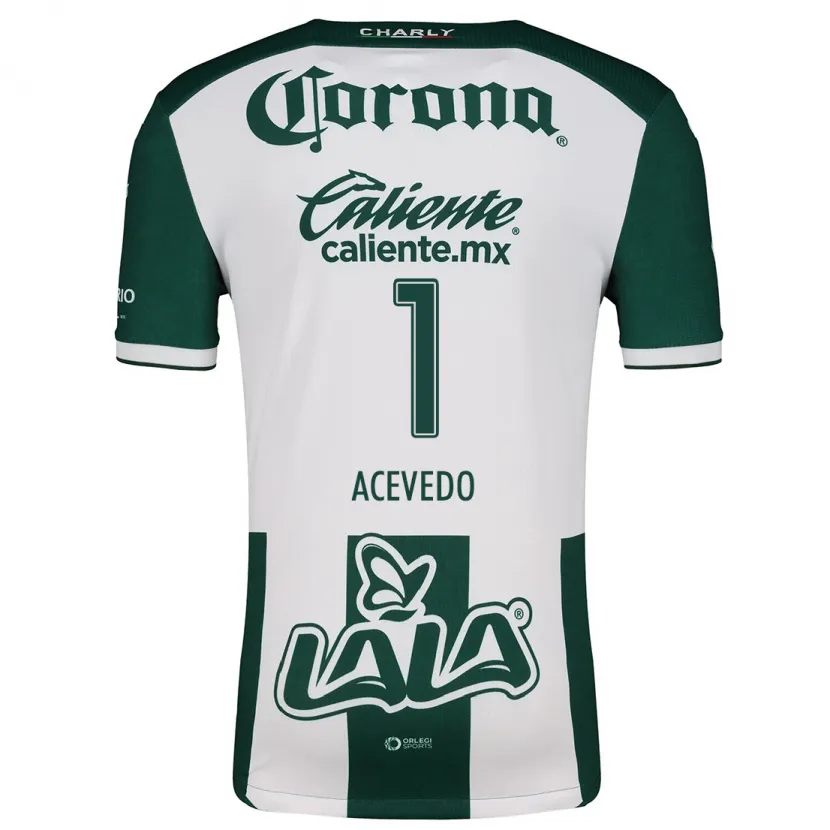 Danxen Kvinder Carlos Acevedo #1 Grøn Hvid Hjemmebane Spillertrøjer 2024/25 Trøje T-Shirt