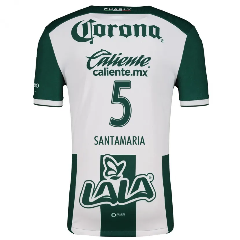 Danxen Kvinder Anderson Santamaría #5 Grøn Hvid Hjemmebane Spillertrøjer 2024/25 Trøje T-Shirt