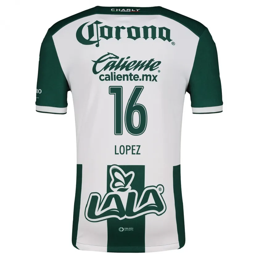 Danxen Kvinder Aldo López #16 Grøn Hvid Hjemmebane Spillertrøjer 2024/25 Trøje T-Shirt