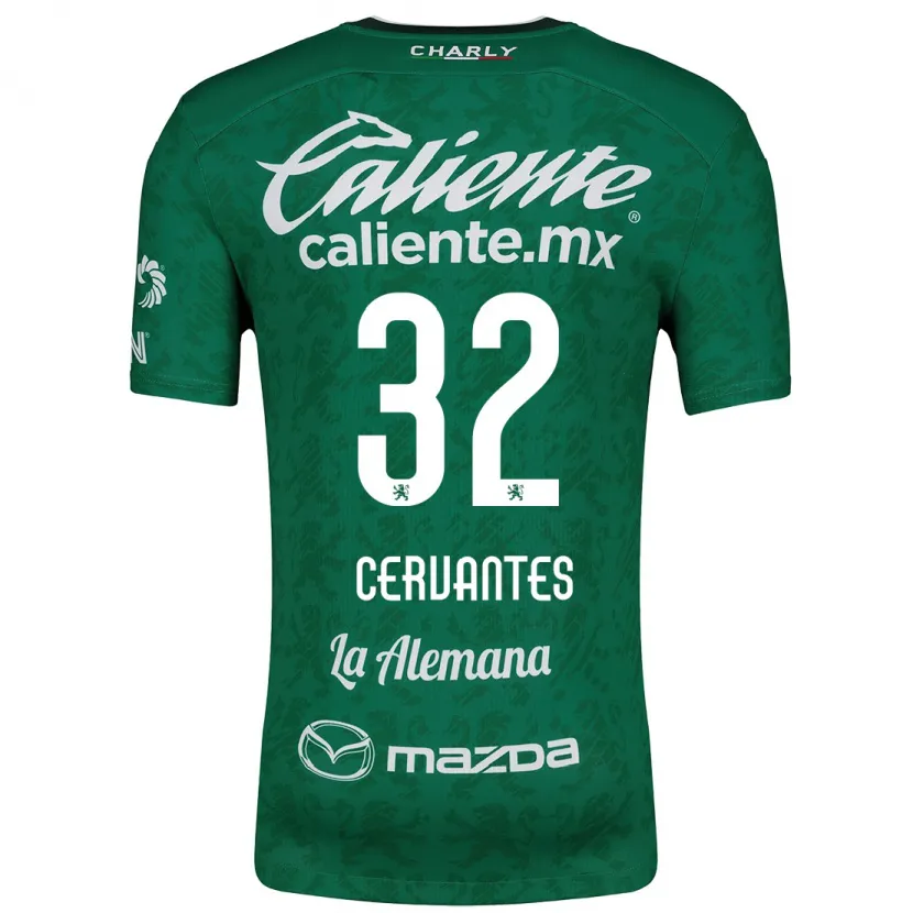 Danxen Kvinder Luis Cervantes #32 Grøn Hvid Hjemmebane Spillertrøjer 2024/25 Trøje T-Shirt