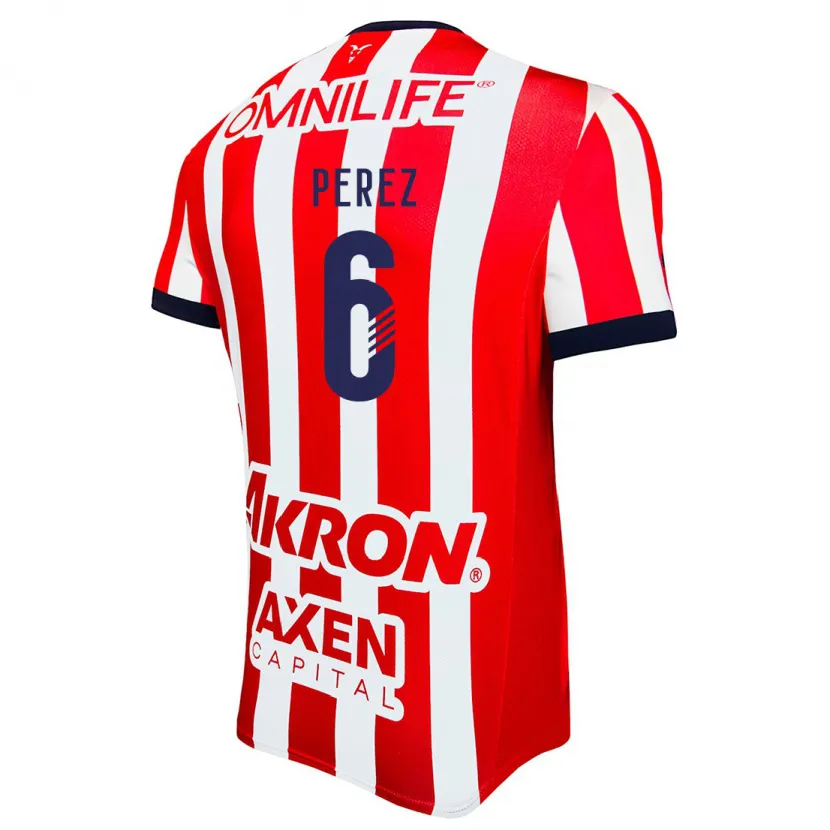 Danxen Kvinder Pável Pérez #6 Rød Hvid Blå Hjemmebane Spillertrøjer 2024/25 Trøje T-Shirt