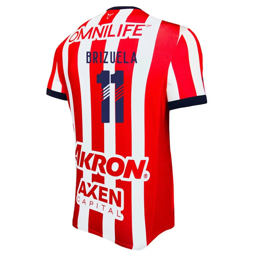 Danxen Kvinder Isaác Brizuela #11 Rød Hvid Blå Hjemmebane Spillertrøjer 2024/25 Trøje T-Shirt