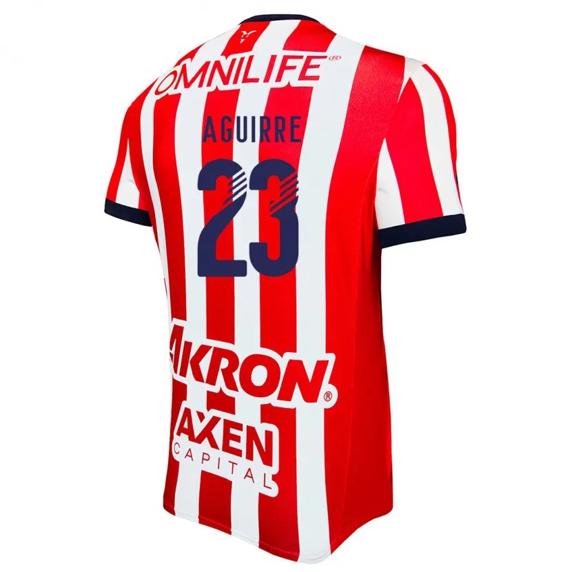 Danxen Kvinder Daniel Aguirre #23 Rød Hvid Blå Hjemmebane Spillertrøjer 2024/25 Trøje T-Shirt