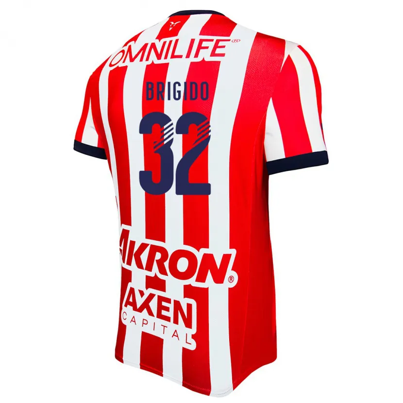 Danxen Kvinder Jesús Brígido #32 Rød Hvid Blå Hjemmebane Spillertrøjer 2024/25 Trøje T-Shirt