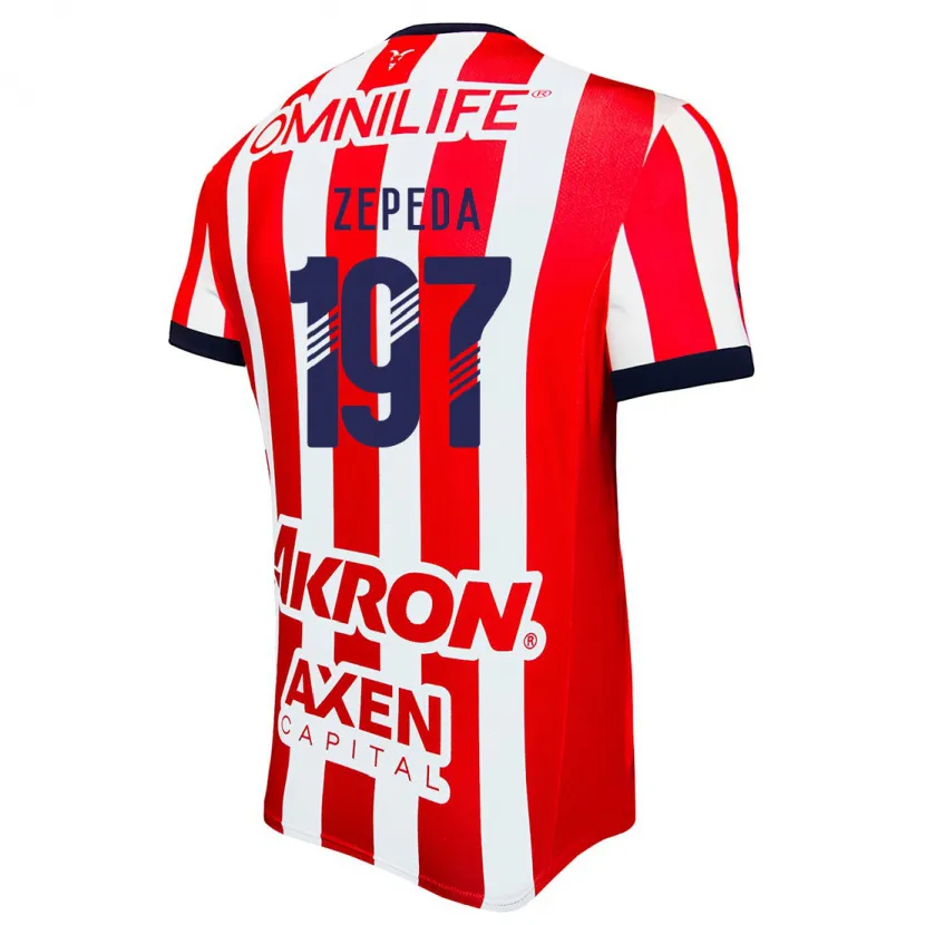Danxen Kvinder Carlos Zepeda #197 Rød Hvid Blå Hjemmebane Spillertrøjer 2024/25 Trøje T-Shirt