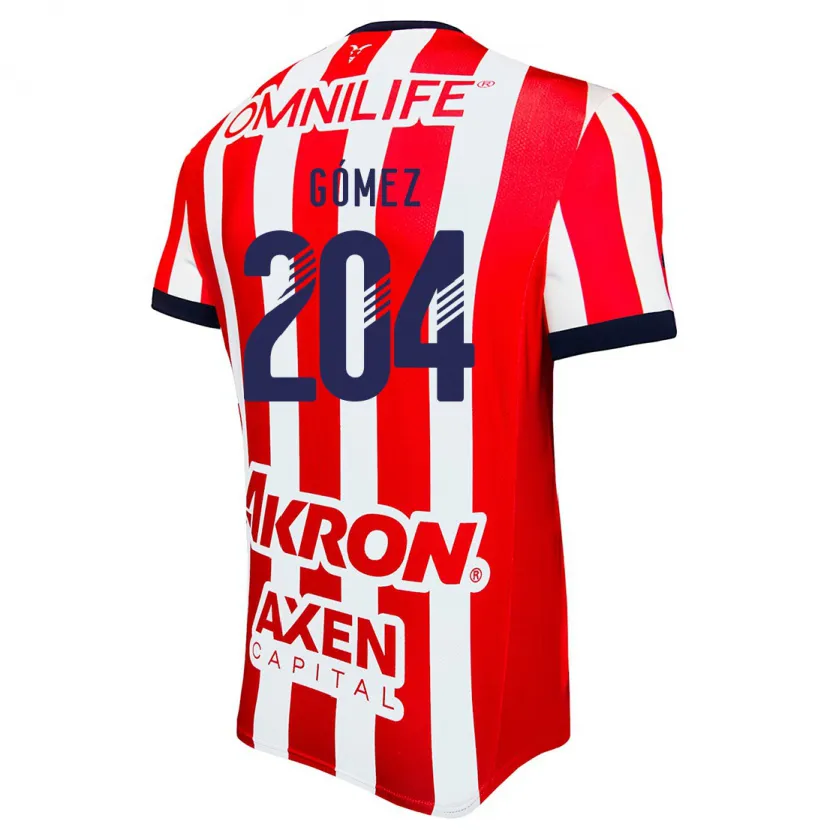 Danxen Kvinder Luis Gómez #204 Rød Hvid Blå Hjemmebane Spillertrøjer 2024/25 Trøje T-Shirt