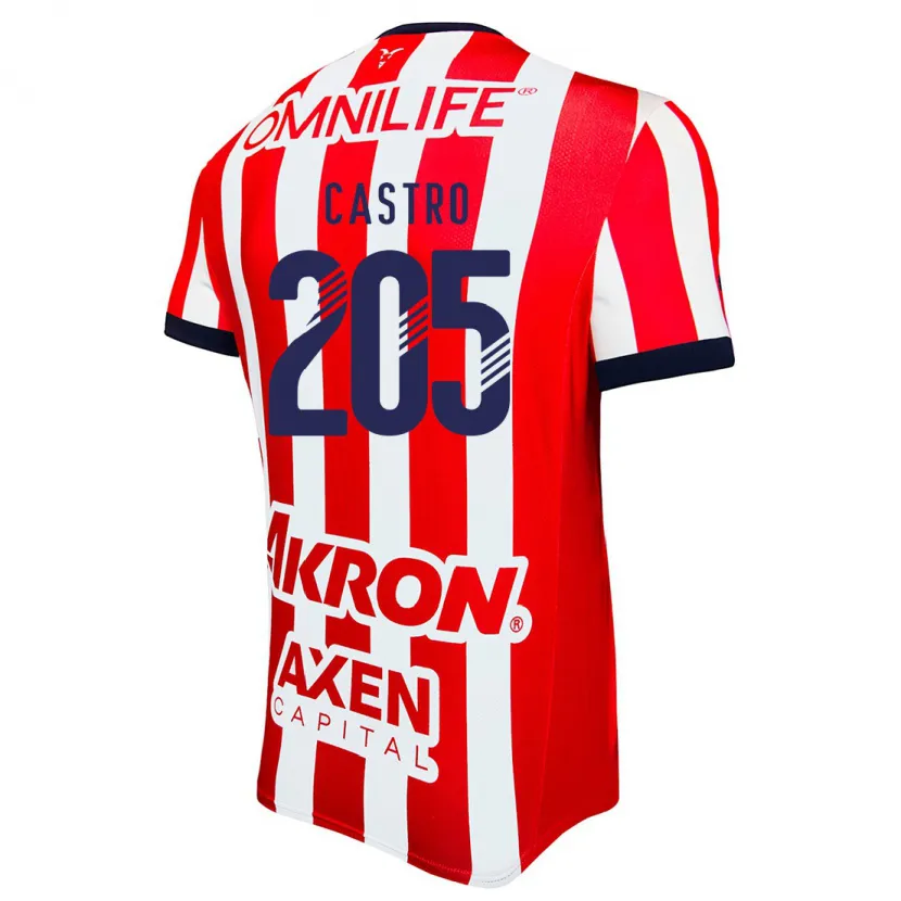 Danxen Kvinder Ariel Castro #205 Rød Hvid Blå Hjemmebane Spillertrøjer 2024/25 Trøje T-Shirt