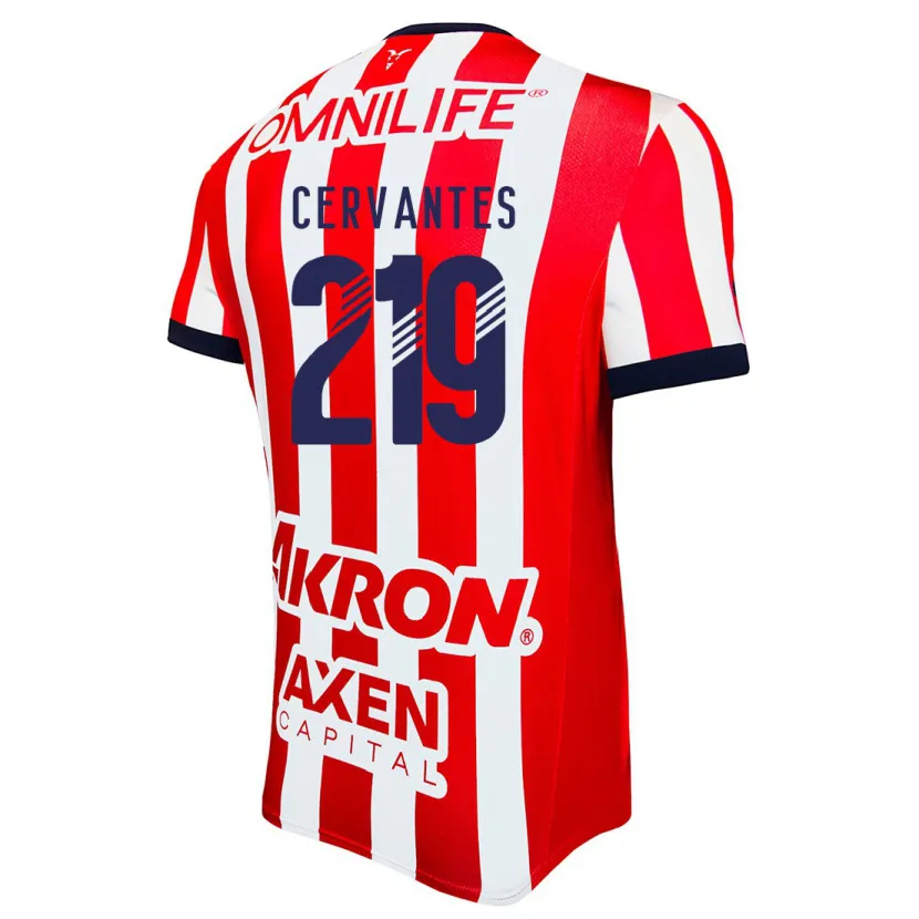 Danxen Kvinder Daniel Cervantes #219 Rød Hvid Blå Hjemmebane Spillertrøjer 2024/25 Trøje T-Shirt