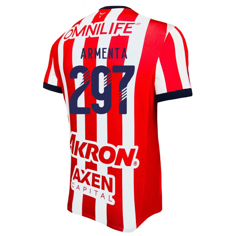 Danxen Kvinder Deibith Armenta #297 Rød Hvid Blå Hjemmebane Spillertrøjer 2024/25 Trøje T-Shirt