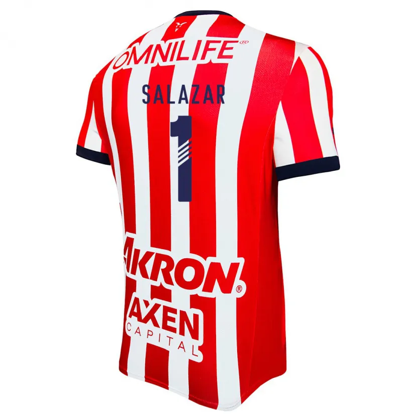 Danxen Kvinder Viridiana Salazar #1 Rød Hvid Blå Hjemmebane Spillertrøjer 2024/25 Trøje T-Shirt