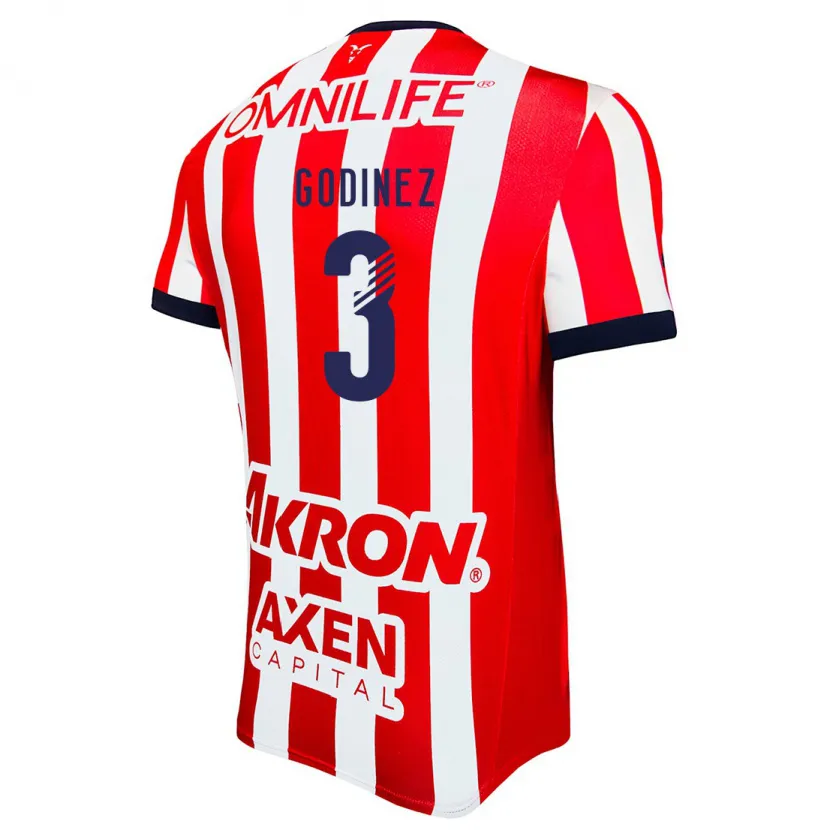 Danxen Kvinder Damaris Godínez #3 Rød Hvid Blå Hjemmebane Spillertrøjer 2024/25 Trøje T-Shirt
