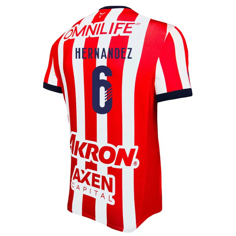 Danxen Kvinder Ana Camila Hernández #6 Rød Hvid Blå Hjemmebane Spillertrøjer 2024/25 Trøje T-Shirt