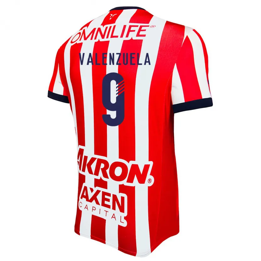 Danxen Kvinder Gabriela Valenzuela #9 Rød Hvid Blå Hjemmebane Spillertrøjer 2024/25 Trøje T-Shirt