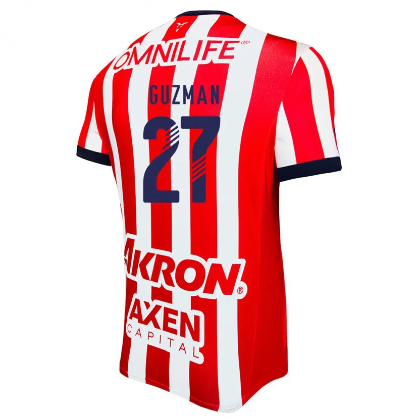 Danxen Kvinder Kinberly Guzmán #27 Rød Hvid Blå Hjemmebane Spillertrøjer 2024/25 Trøje T-Shirt