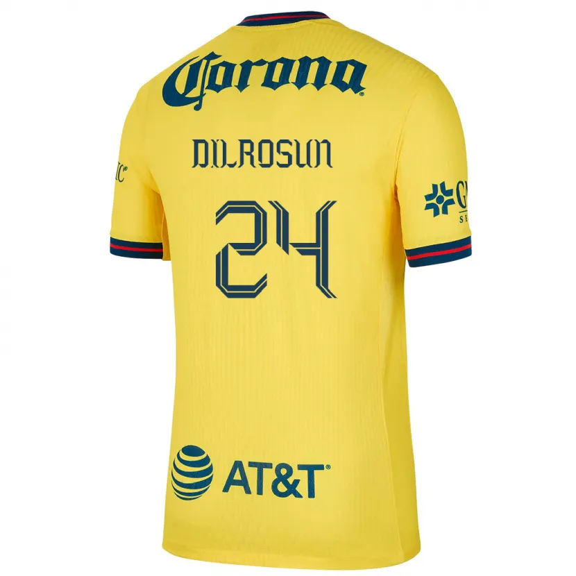 Danxen Kvinder Javairô Dilrosun #24 Gul Blå Hjemmebane Spillertrøjer 2024/25 Trøje T-Shirt