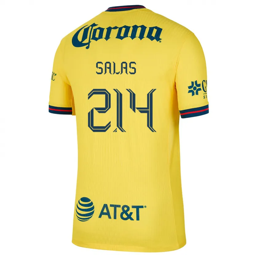 Danxen Kvinder Patricio Salas #214 Gul Blå Hjemmebane Spillertrøjer 2024/25 Trøje T-Shirt