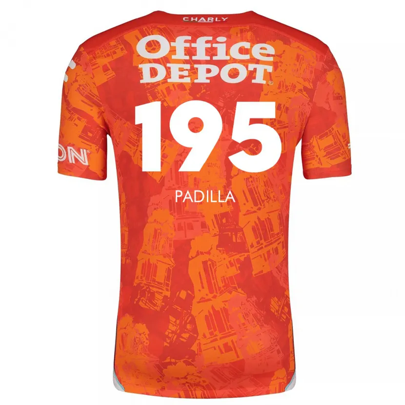 Danxen Kvinder Ángel Padilla #195 Orange Hvid Udebane Spillertrøjer 2024/25 Trøje T-Shirt