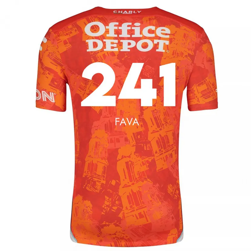 Danxen Kvinder Marco Fava #241 Orange Hvid Udebane Spillertrøjer 2024/25 Trøje T-Shirt