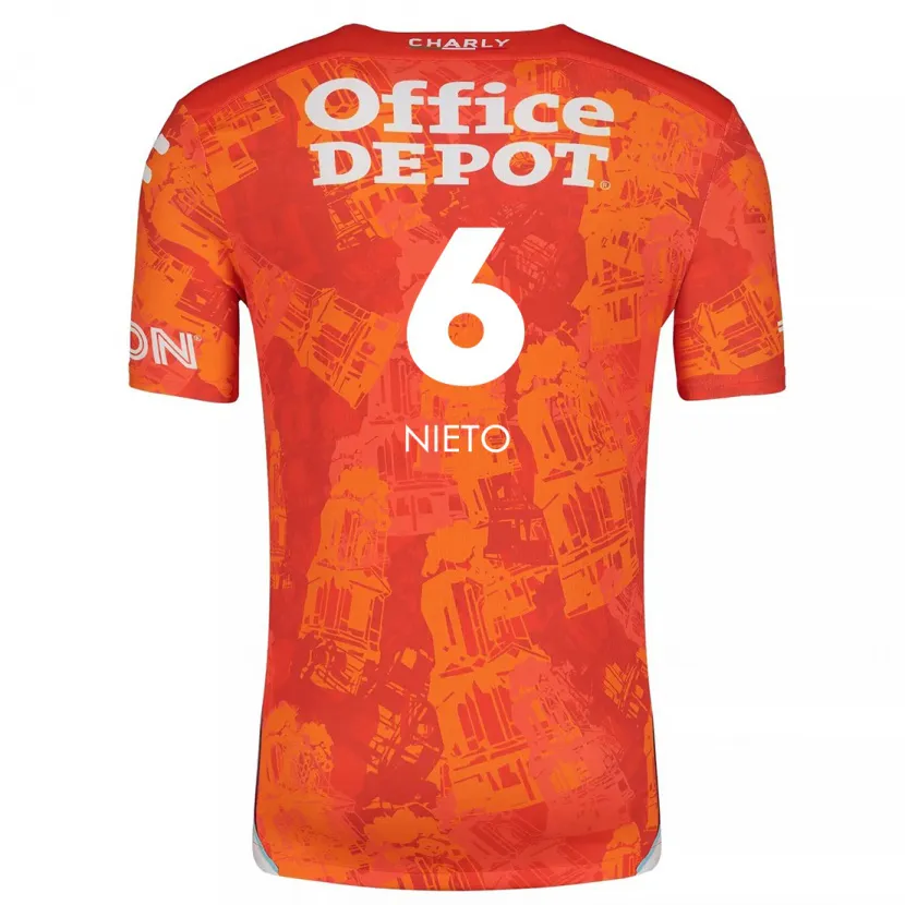 Danxen Kvinder Karla Nieto #6 Orange Hvid Udebane Spillertrøjer 2024/25 Trøje T-Shirt