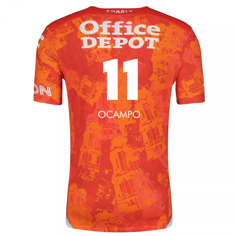Danxen Kvinder Mónica Ocampo #11 Orange Hvid Udebane Spillertrøjer 2024/25 Trøje T-Shirt