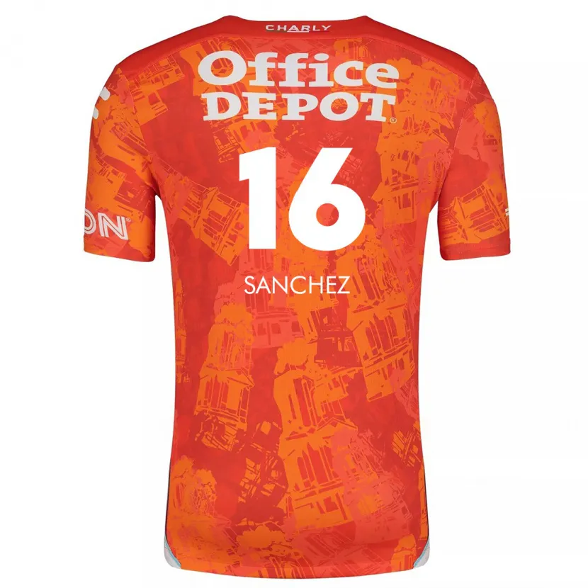 Danxen Kvinder Vanessa Sánchez #16 Orange Hvid Udebane Spillertrøjer 2024/25 Trøje T-Shirt