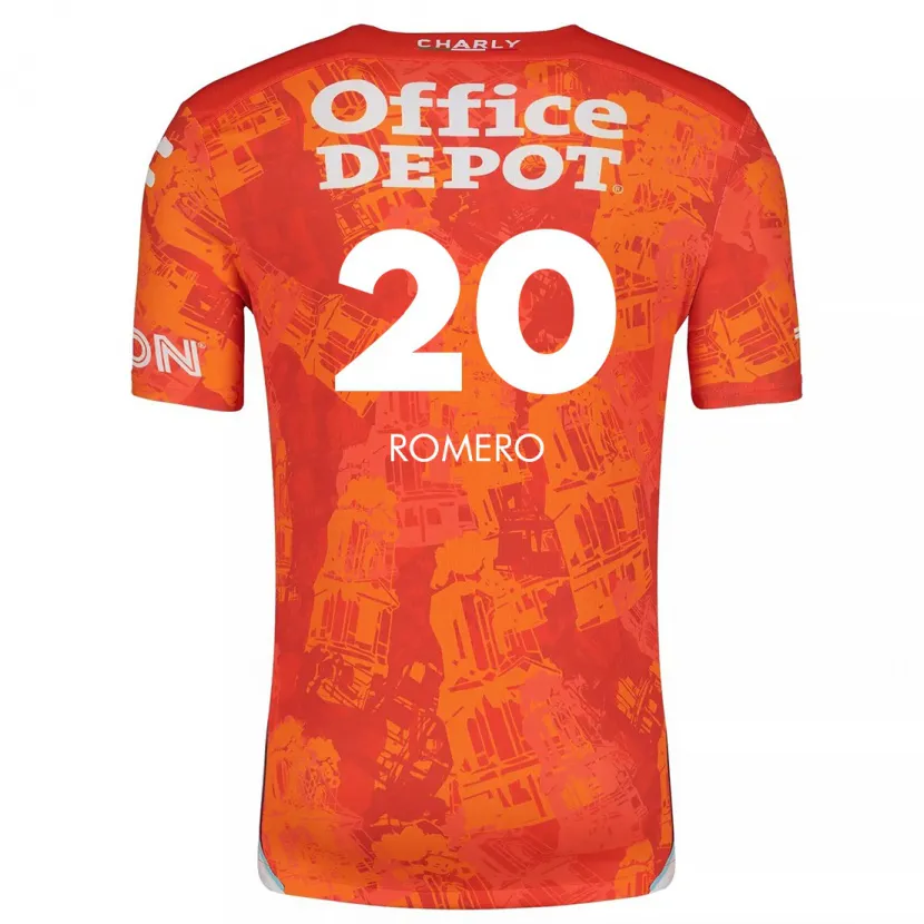 Danxen Kvinder Tamara Romero #20 Orange Hvid Udebane Spillertrøjer 2024/25 Trøje T-Shirt