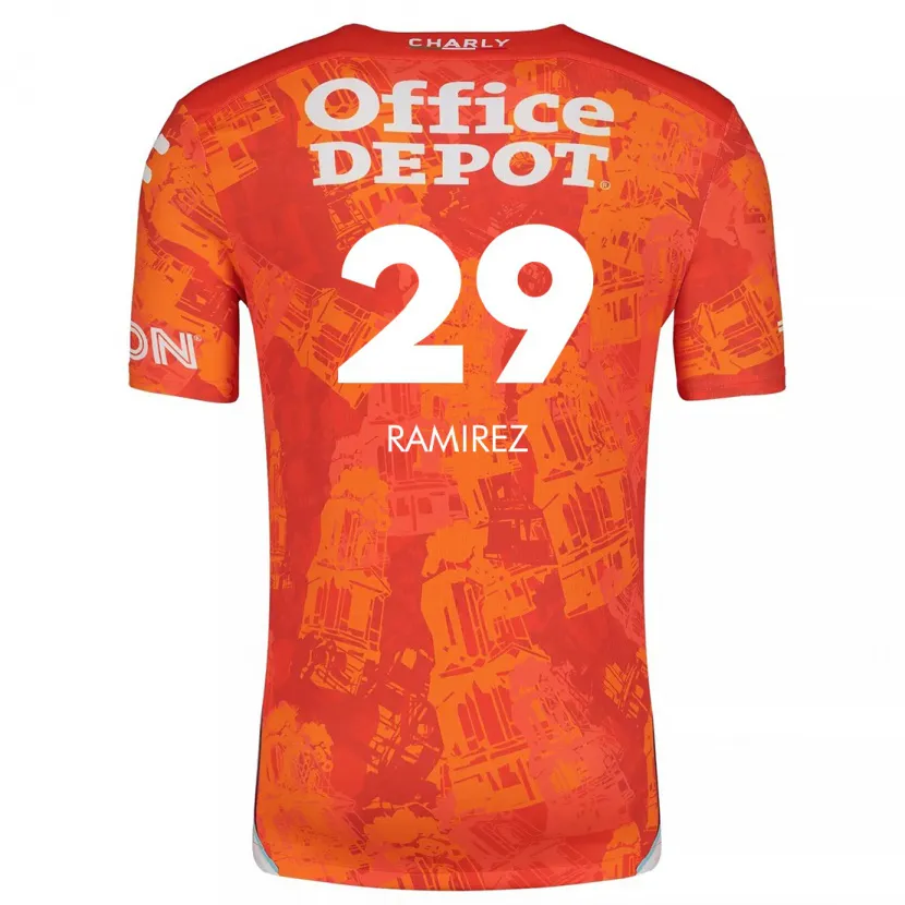 Danxen Kvinder Elliana Ramirez #29 Orange Hvid Udebane Spillertrøjer 2024/25 Trøje T-Shirt