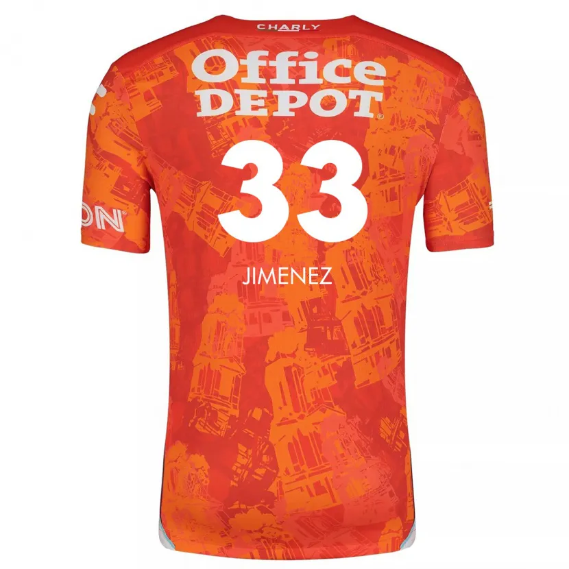 Danxen Kvinder Stefani Jiménez #33 Orange Hvid Udebane Spillertrøjer 2024/25 Trøje T-Shirt