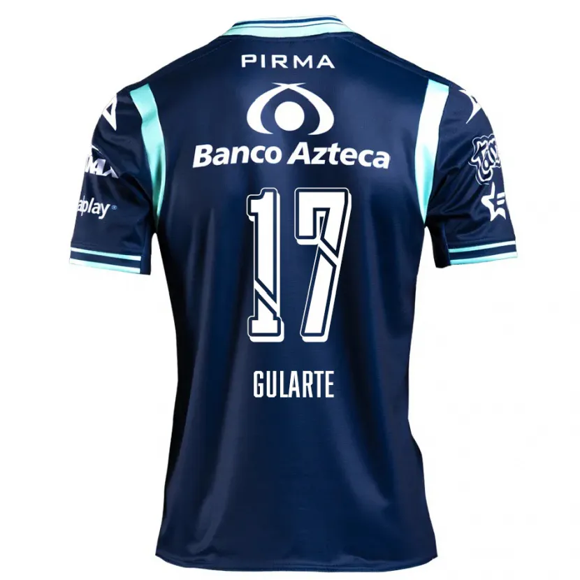Danxen Kvinder Emanuel Gularte #17 Marine Blå Udebane Spillertrøjer 2024/25 Trøje T-Shirt
