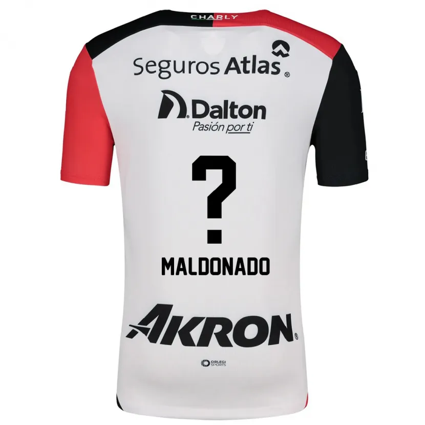 Danxen Kvinder Leonardo Pérez Maldonado #0 Hvid Rød Sort Udebane Spillertrøjer 2024/25 Trøje T-Shirt